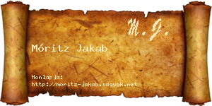 Móritz Jakab névjegykártya